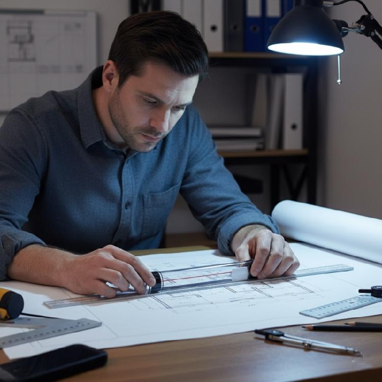 Régua de Artesanato de 6 Polegadas Amiga de Viagem com Lente de Aumento Integrada e Guia Deslizante para Medição em Costura de Projetos Detalhados