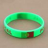 2pcs Portugal Flag Sport Silicone Bracelet Print Country Rubber Wristband Men Women Wrist Strap Cuff Bangle Accessories Gifts