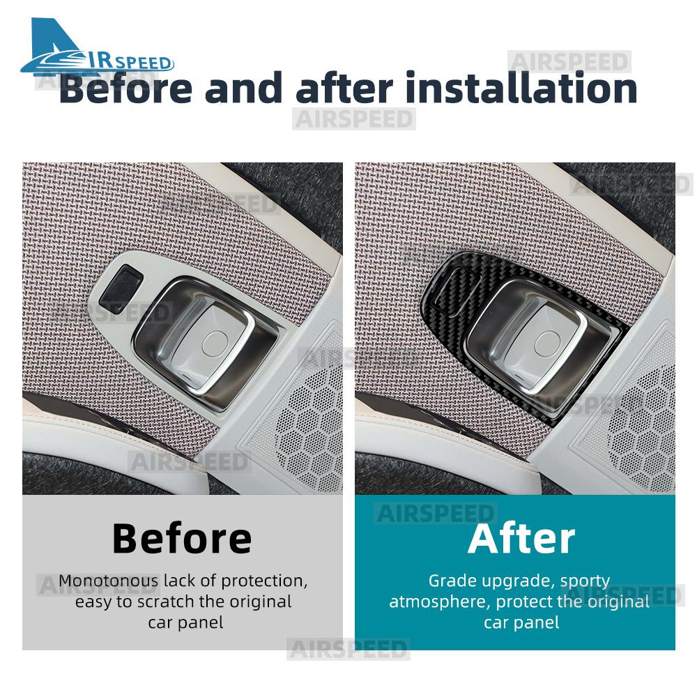 Copribordi Maniglia Porta in Fibra di Carbonio per BMW i3 2013-2022 Set Adesivi Interni