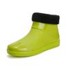 Rain shoes women's fleece thickened fashion winter non-slip outer wear medium tube water shoes short tube warm large size rain boots