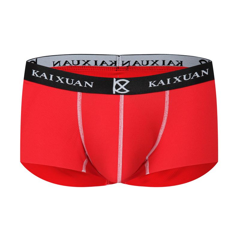 Men's Spring and Summer Sexy Color Patchwork Slim Breathable Low-waist Boxer Briefs
