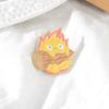 Creative Cartoon Flame Shaped Brooch Alloy Pin Adorable Unique Fashion Accessory For Men And Women
