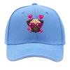 Valentine Day Pug Dog Heart Glasses Hearts Graphic Sandwich Baseball Cap Unisex Women Sun Cap Outdoor Workouts Hat