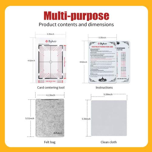 Byhoo Card Saver, Professional Sports & Trading Card Grading Tool with 1.5mm Reinforced Frame, Precision Centering System & Anti-Scratch Grading Kit F