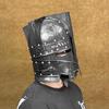Black Moria Dwarven Battle Helmet LOTR-Inspired Medieval Armor for LARP, Cosplay, Knight Attire, and Collectible Display