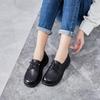 Women's Handmade Retro Leather Lace-up Slip-on Shoes - Soft Sole, Comfortable & Casual