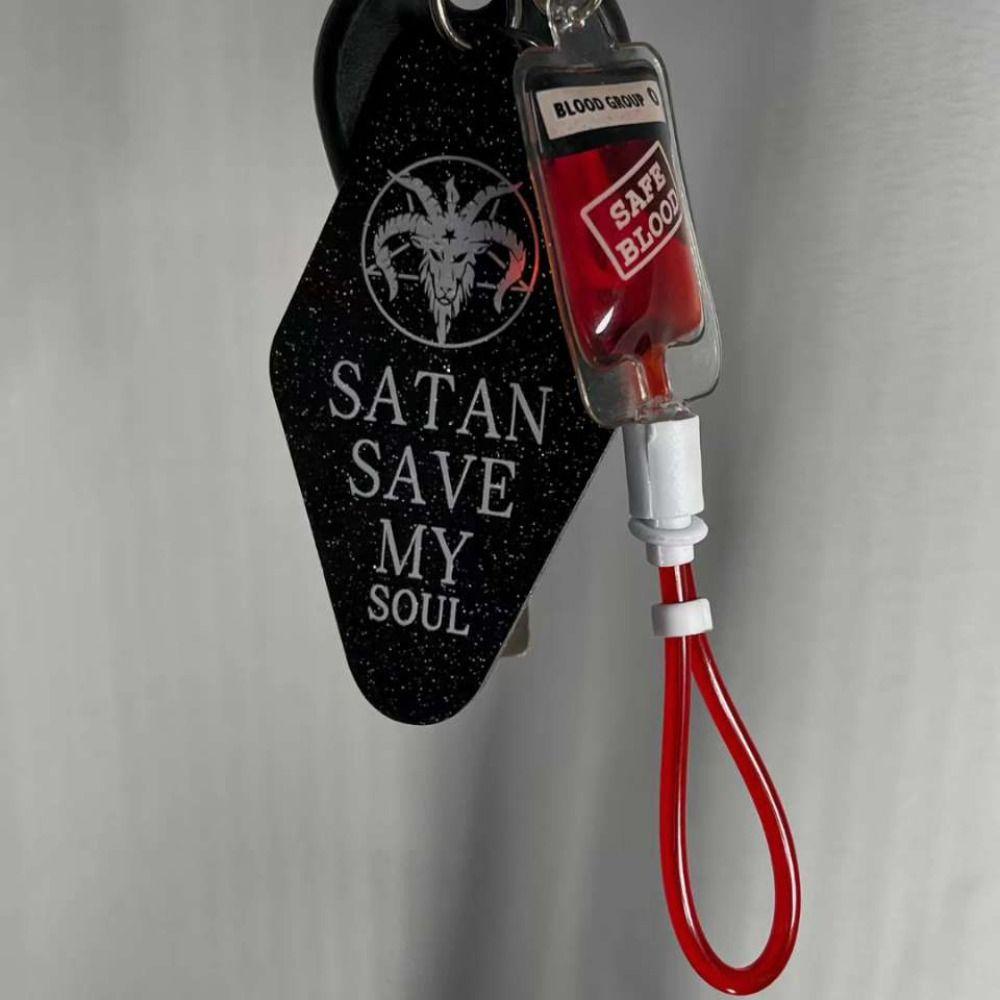 PVC Blood Bag Pendant Type A B O AB Plasma Halloween Blood Pendant  DIY Accessory