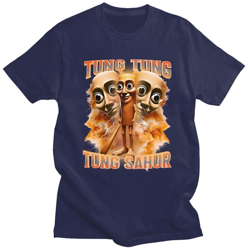 Tung Tung Tung Sahur Italian Brainrot T Shirt Unisex Women ShortSleeve Tshirts Summer Casual Graphic Tee Cotton Slim Fit Clothes