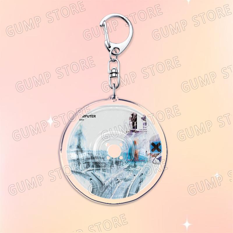 

Popular Music CD Keychain for Accessories Singer Classic Album Cover Keyring Jewelry Fans Friends Gifts