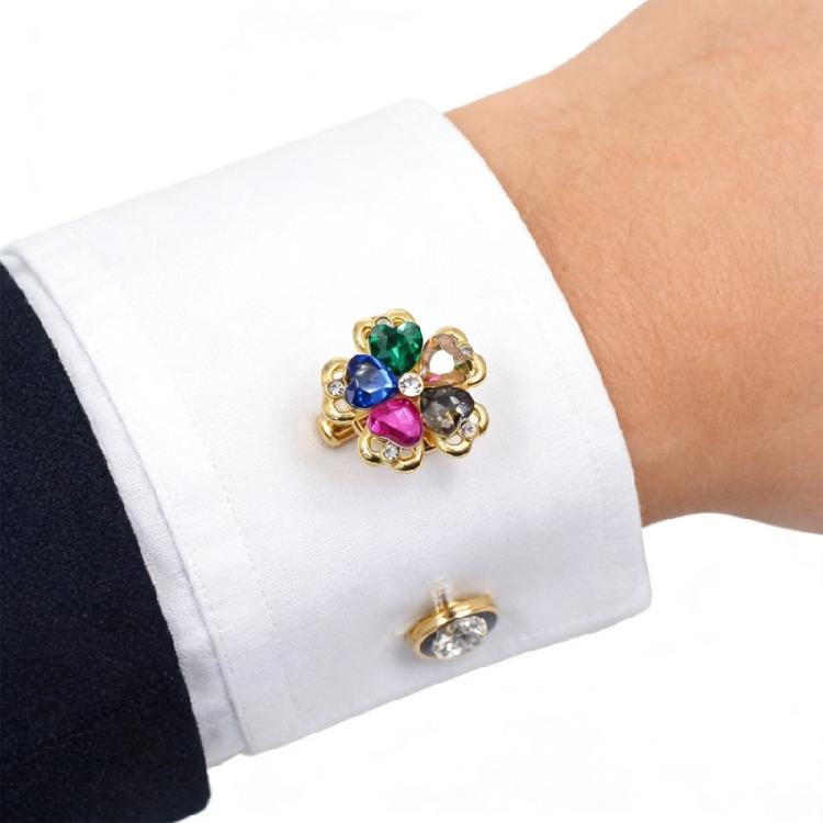 Flower Shaped Button Covers Detachable Clip On for Women Shirt Accessories