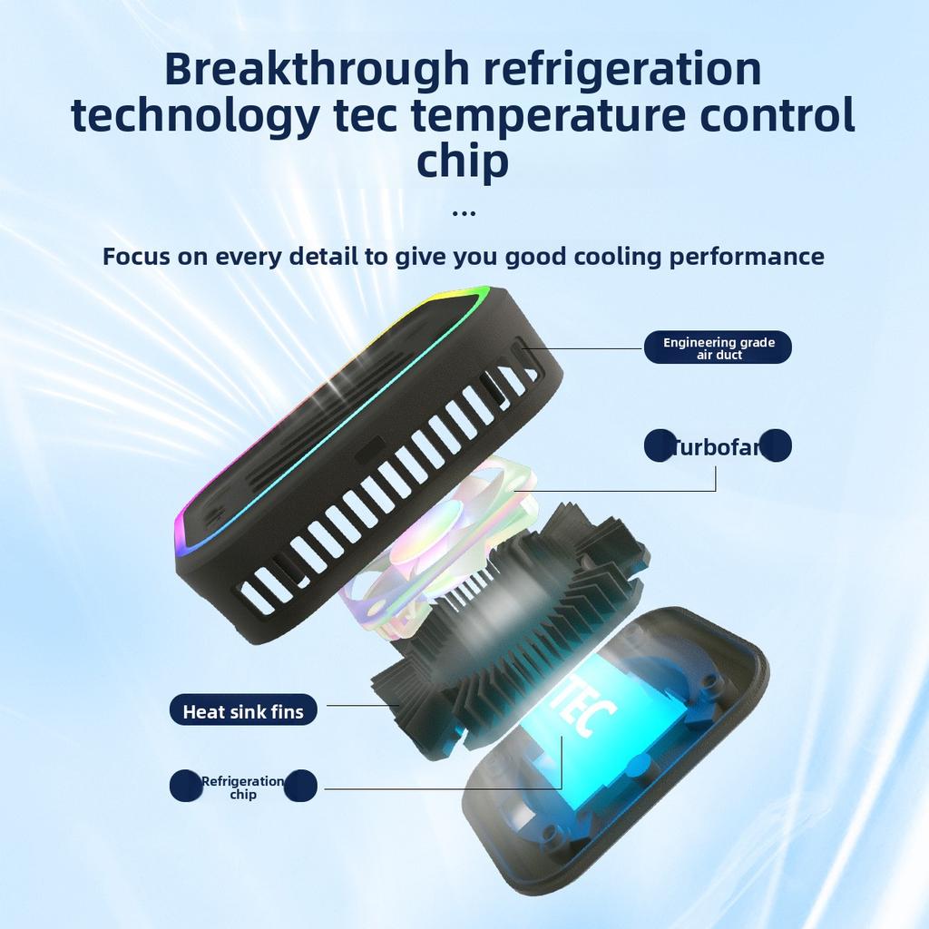 Mini Magnetic Semiconductor Cooler, Detachable Magnetic Cooling Fan for Tablet & Phone, Advanced Overclocking Cooling Case