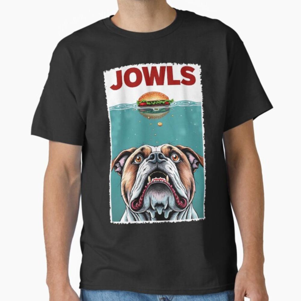 

Funny English Bulldog Jowls Burger Bully, Dog Mom, Dog Dad T-Shirt Unisex T-Shirt L