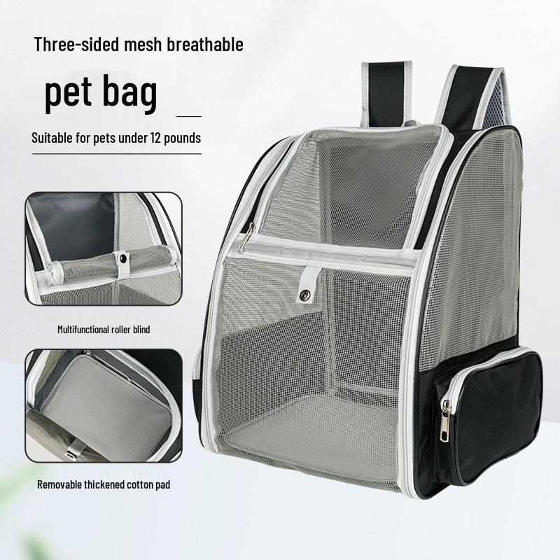 Transparenter Outdoor-Katzenrucksack - Universell, Atmungsaktiv, Großes Fassungsvermögen für Alle Jahreszeiten