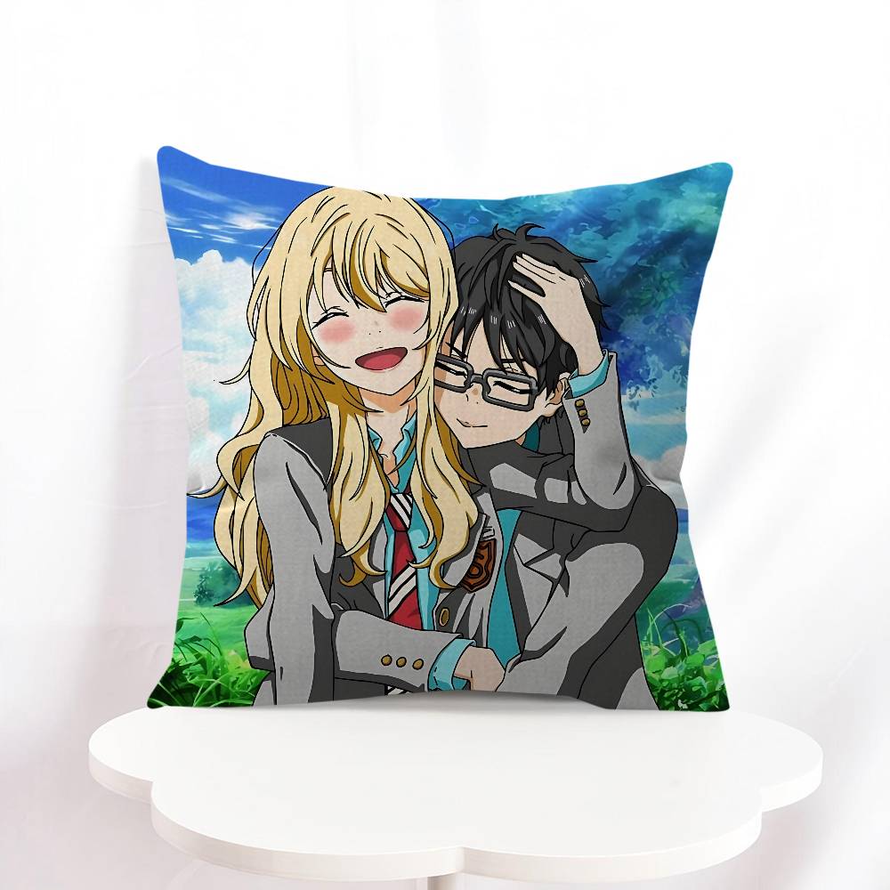 Anime Y-Your L-Lie In A-April Kissenbezug 30x50 Polyester Sofakissen Dekorative Zierkissen Heimdekoration Kissenbezug