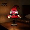 Soft Warm Bedside Lamp Stained Glass Witch Hat Lamp, Handcrafted Retro Resin USB Powered Gothic Fantasy Colored Wizard Hats Night Light,