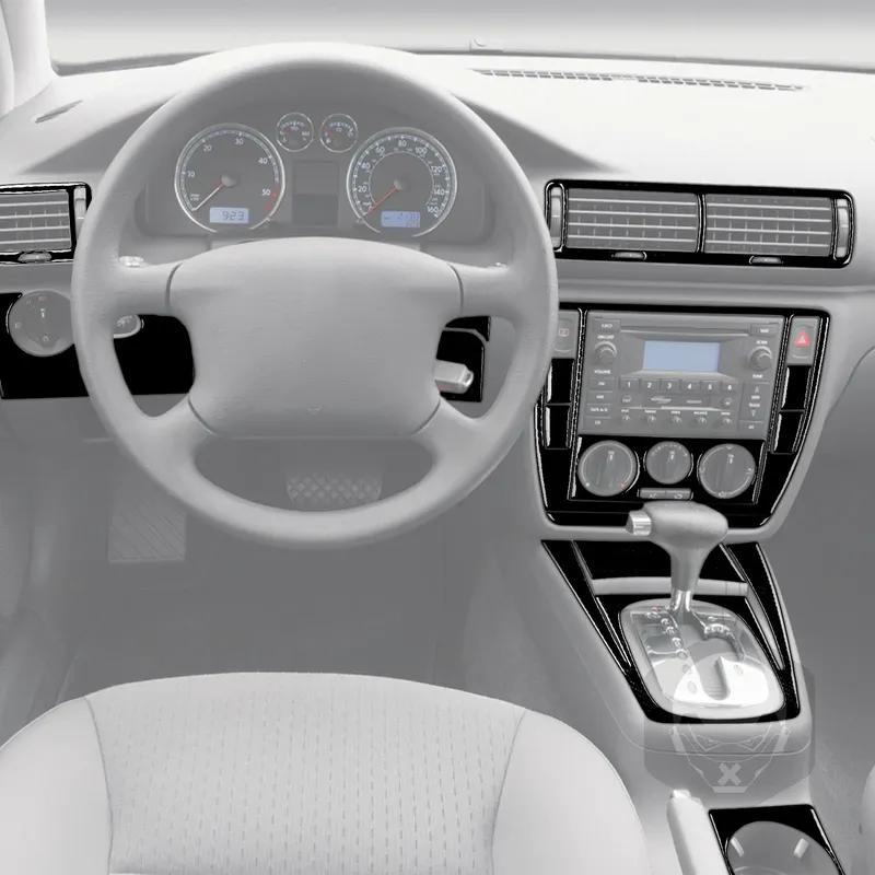 For Volkswagen Passat B5 2001-2005 Accessories Gloss Black Plastic Car Interior Lifting Gear Cupholder Panel Trim Sticker