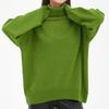 Solid Color Turtleneck Sweater Autumn and Winter Loose Knitted Sweater Versatile Classic Sweater Women