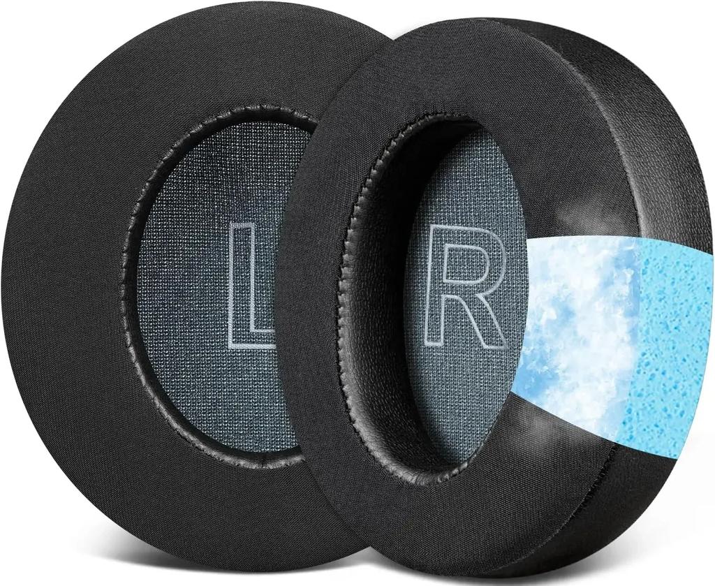 Kjølende gel øreputer for Anker Soundcore Life Q30/Q35 hodetelefoner, øreputer med is-silke stoff erstatning