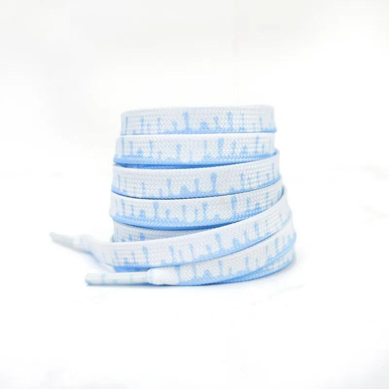 Fashion Rainbow Ice Cream Shoelace Flat Shoe Laces Cream Macaron Shoelaces for Sneakers 120/140/160cm Shoes Strings Accesories