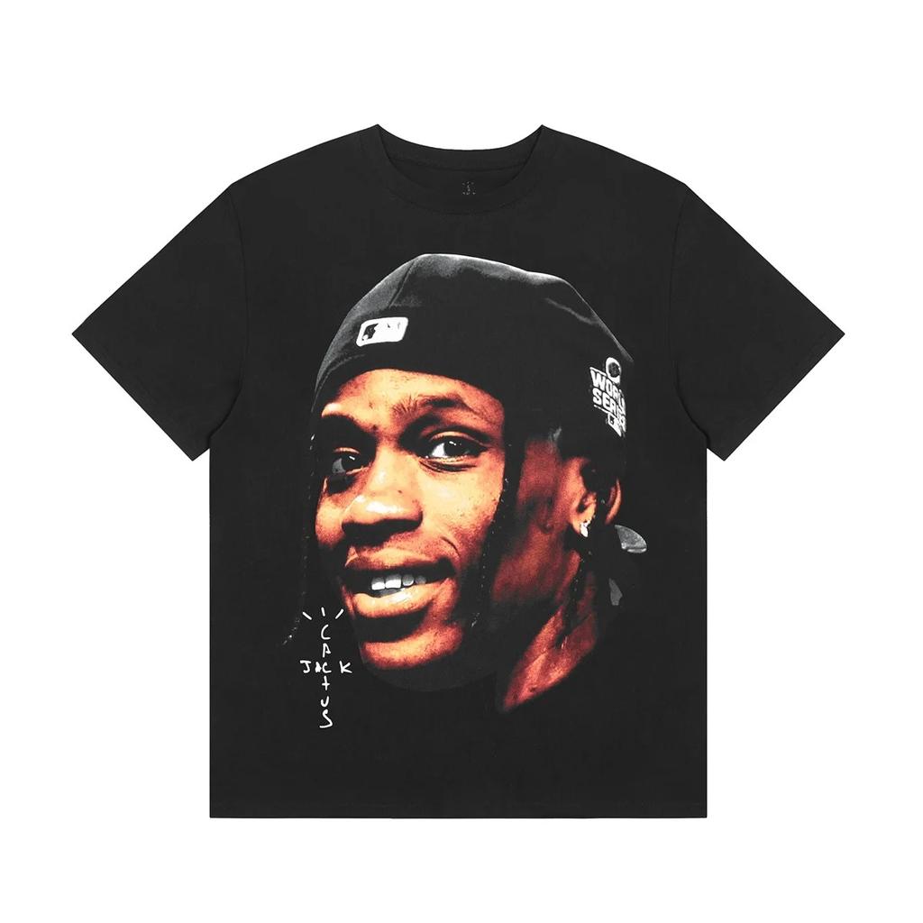 Rapper Portrait Jackes Printed T-Shirt American Casual High Street Loose Male and Female Couples Short Sleeves Summer