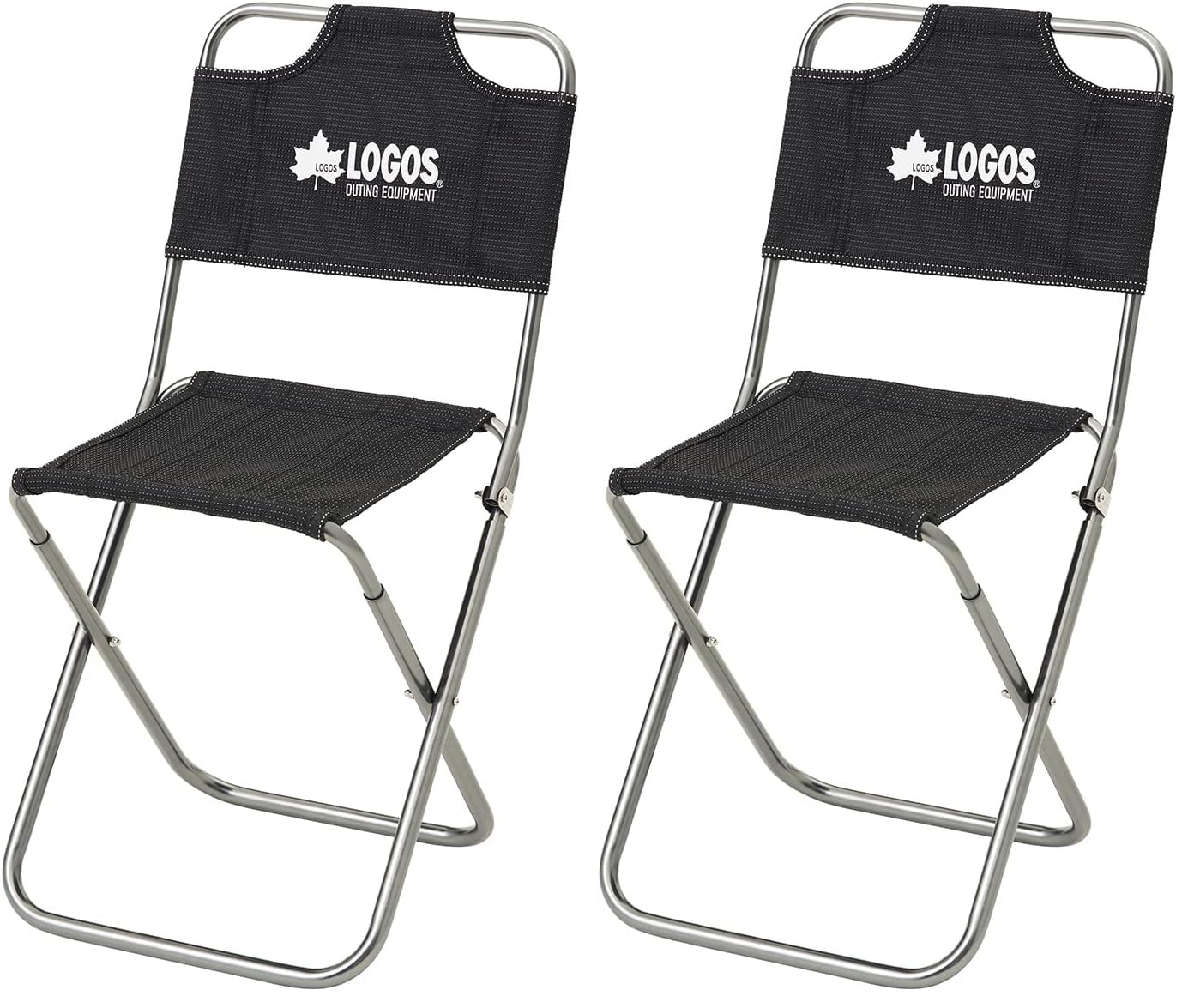 

LOGOS 7075 Trek Chair (with Backrest) (Gray) Duralumin, 120kg Weight Capacity, Foldable, Outdoor Camping Chair (Pack of 2)
