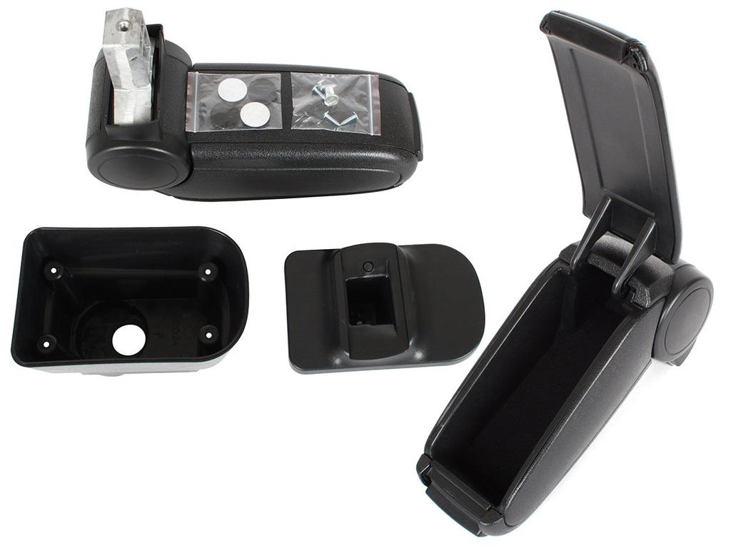 Fiat Grande Punto 05-12 Armrest, Set, Black Eco Leather with Mounting Kit