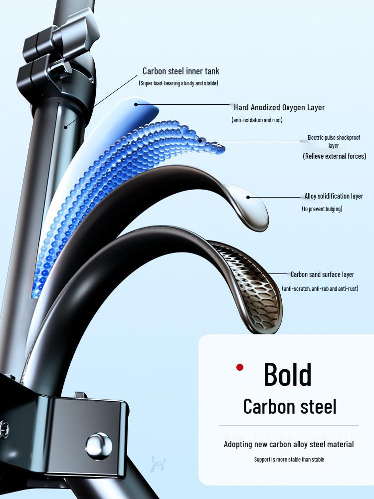 Carbon Steel Phone Stand with Fill Light for Live Streaming and Exam Prep