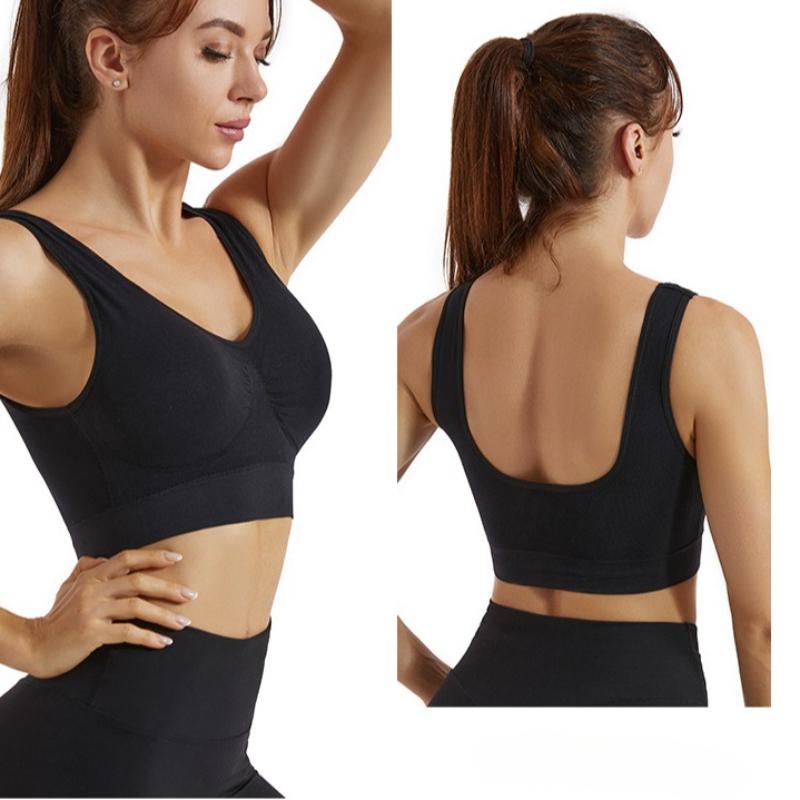 

Сексуальный женский бюстгальтер бесшовный дышащий бюстгальтер без косточек бралетт удобное активное с подкладкой большого размера нижнее белье M чёрный