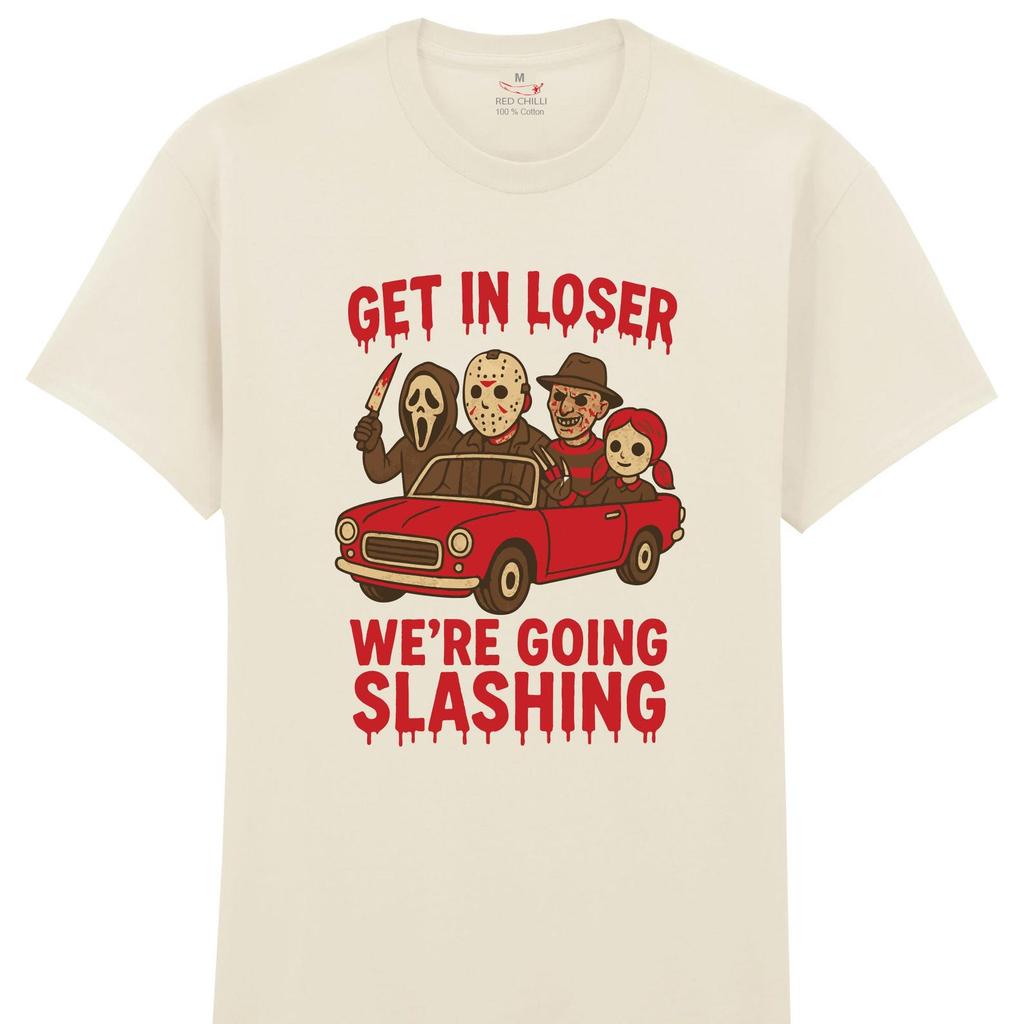 Get In Looser Halloween Horror Printed T-Shirt