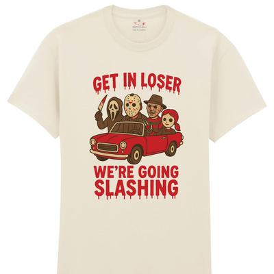 Get In Looser Halloween Horror Printed T-Shirt