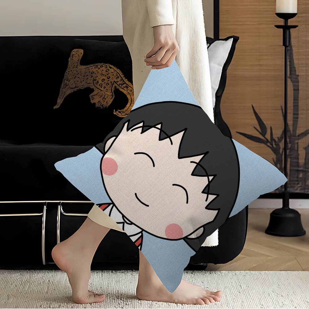 Chibi Maruko-chan Obal na vankúš Obal na vankúš Poťah na čalúnenie Dekoračný vankúš na pohovku Obal na vankúš
