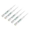 5 Pcs Electrical Tester Pen Multifunctional Bright LED Light Transparent Shell Inductive Voltage Tester Screwdriver