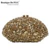 Boutique De FGG Elegant Flower Women Crystal Clutch Evening Bags Ladies Cocktail Party Diamond Minaudiere Handbag Wedding Purses