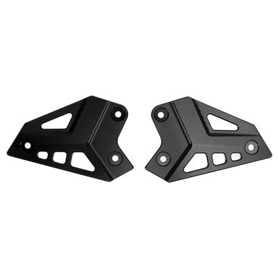 Motorrad Fußrastenschutz Hintere Platte Fersenschutz Aluminiumlegierung Ersatz für Z900 2017‑2021Schwarz