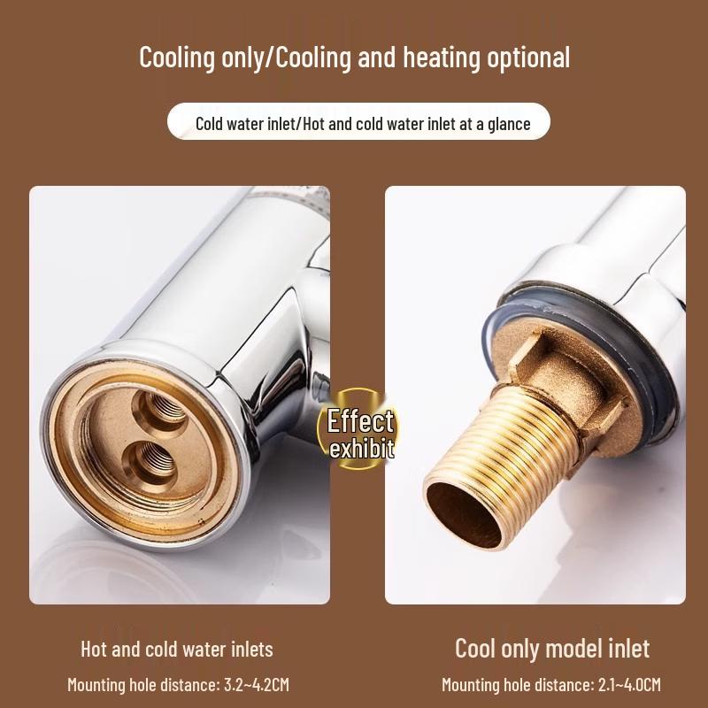 MINXI All-Copper Single-Hole Bathroom Faucet