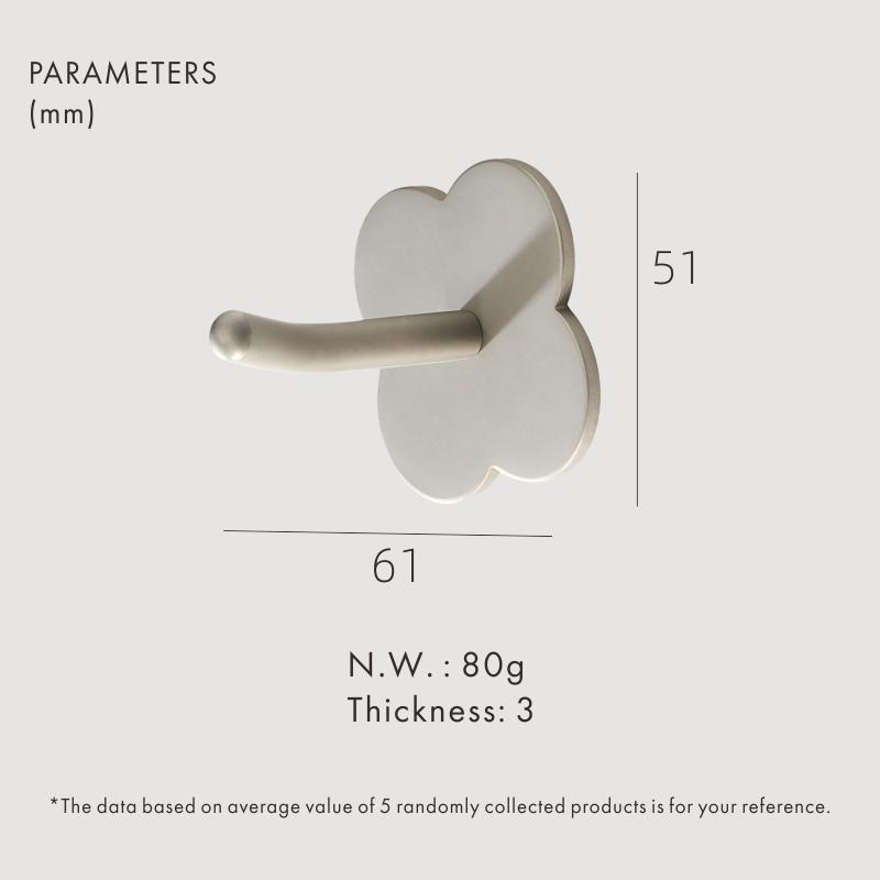 Doodoom Brass Punch Free Bearing Hooks Bathroom Indoor Kitchen Hallway Wall Clothes Hooks Wall Hangers Row Hooks Nordic