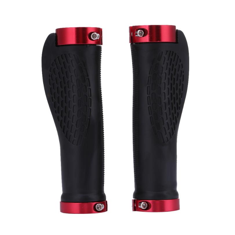 Rubber MTB Bike Grips Handlebar Cover Rubber Soft Anti-Skid Bicycle Grip Alloy Lock Bar BMX Handle Cuffs Cycling Accessories