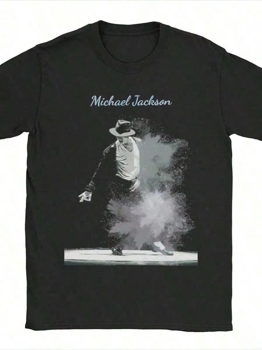 1 Pcsgraphic Cotton Tshirt Michaeled Jacksoned Tshirt Unisex Crew Neck Pure Cotton T Shirts Short M