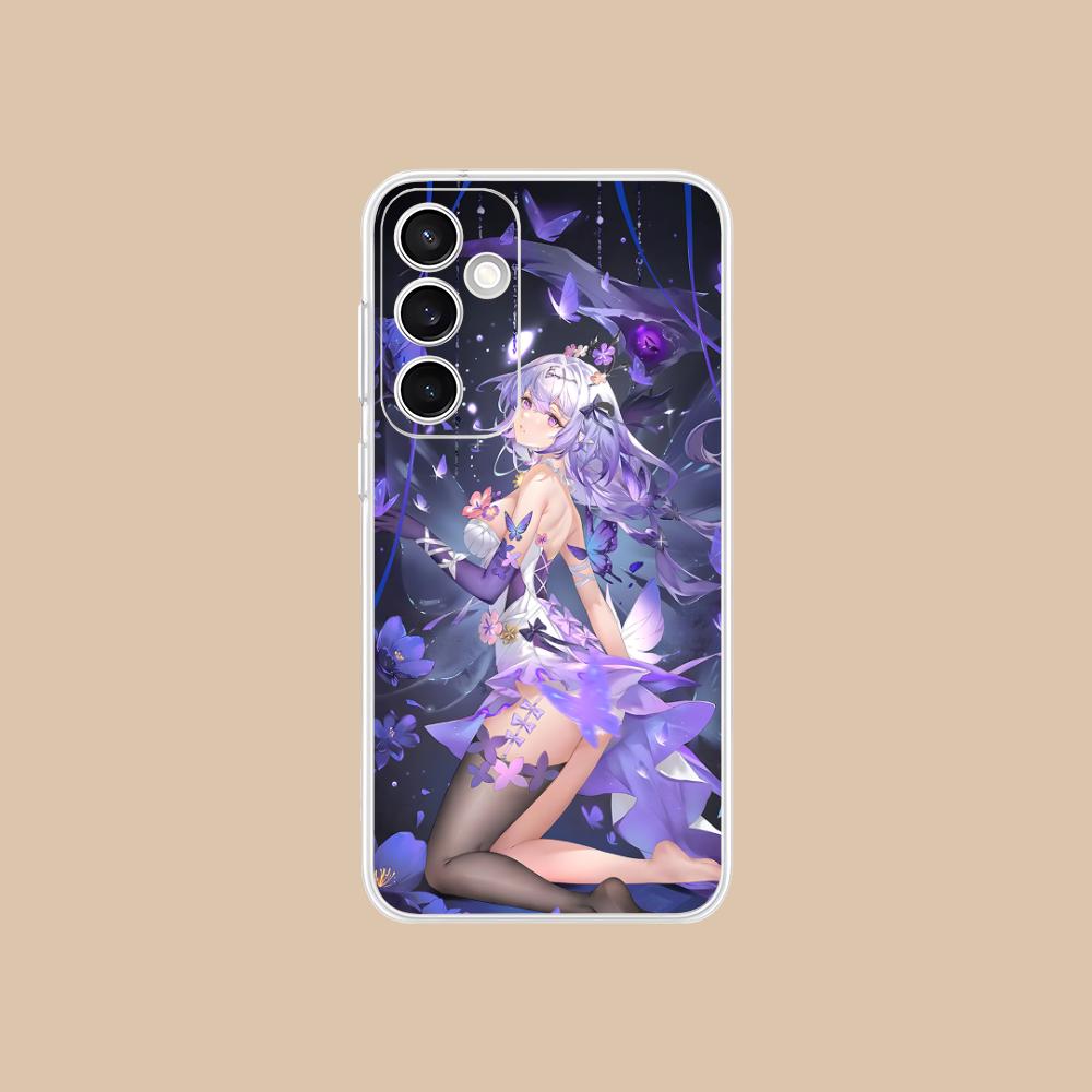HSR Castorice Clear Mobile Phone Case for Samsung Galaxy S25 S24 S23 S22 S21Plus FE Ultra Colorful Cover