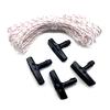 Recoil Starter Rope Pull Cord (4mmx1m) with 4 Pack Starter Handle for Trimmer Lawn Mower Chainsaw Brush Cutter Edger