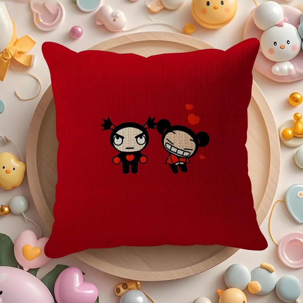 Cute Lovely Cartoon PPucca Pillow Case Pattern Printed Pillowcase for Living Room Sofa Cushion Cover Bedroom Decor