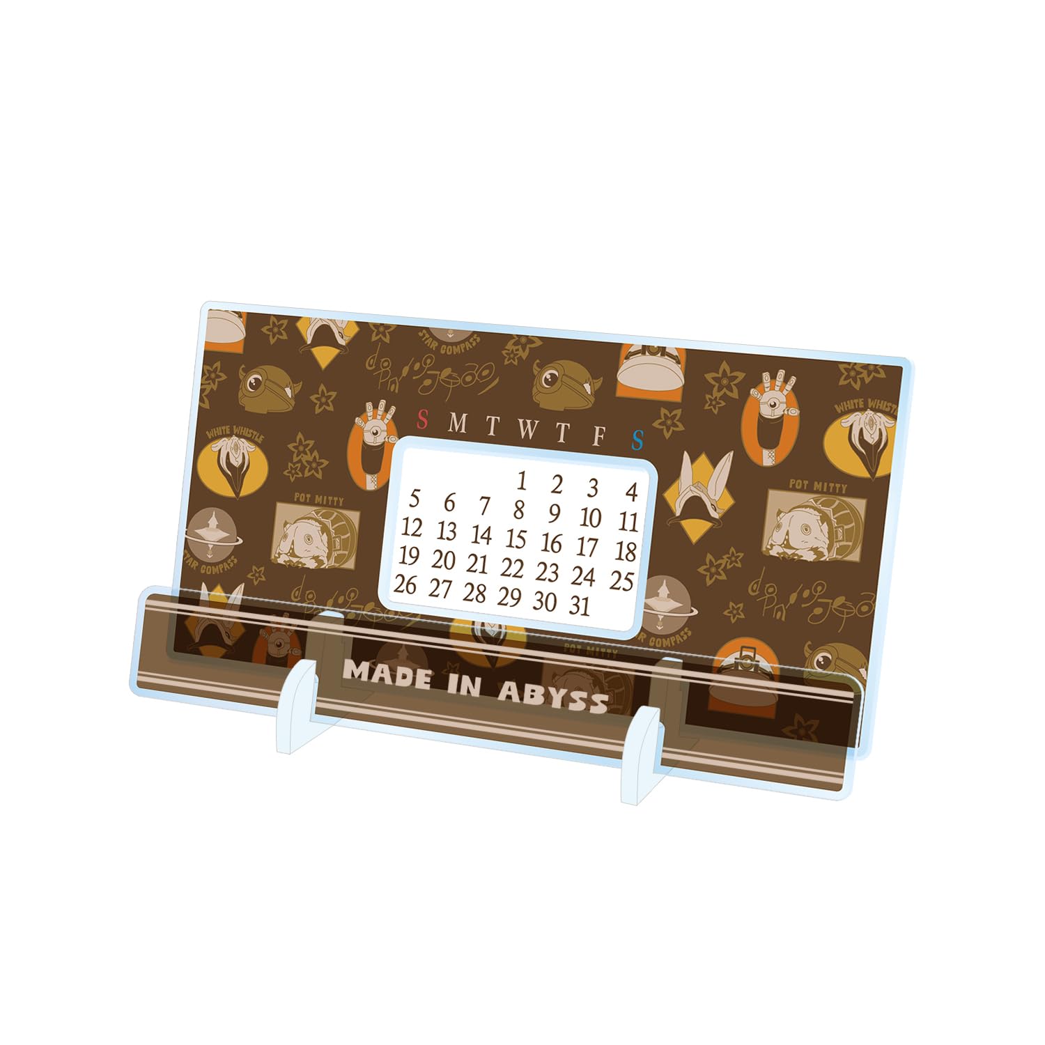 

Made in Golden Land of the Fiery Sun motif desktop acrylic perpetual calendar Abyss