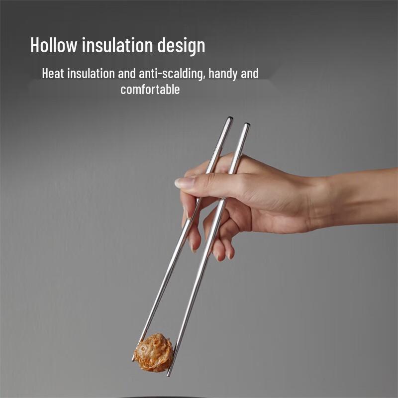 Chui Da Huang 304 Stainless Steel Chopsticks, 10 Pairs