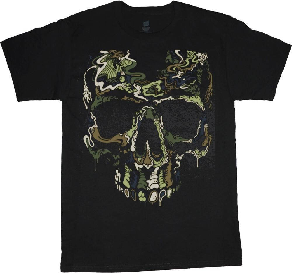 Камуфляжная футболка с черепом Мужские графические футболки Футболка с черепом Одежда Одежда Подарки Унисекс Футболка S