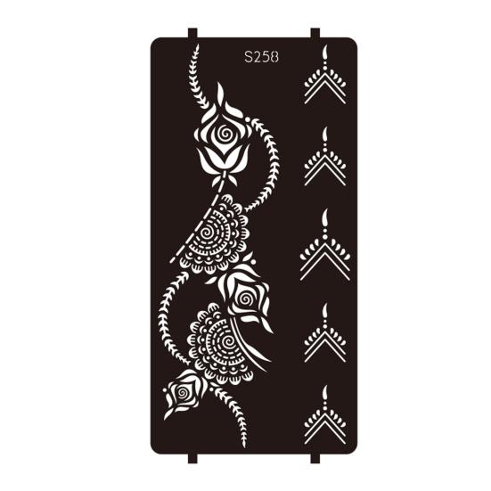 Yousheng Reusable Indian Henna Tattoo Stencils, Mehndi Hand Painting Templates, DIY Flower Pattern for Body Art, Festival Makeup
