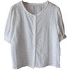 Bi Zheng 2025 Summer Korean Lace Embroidered Bubble Sleeve Women's Shirt