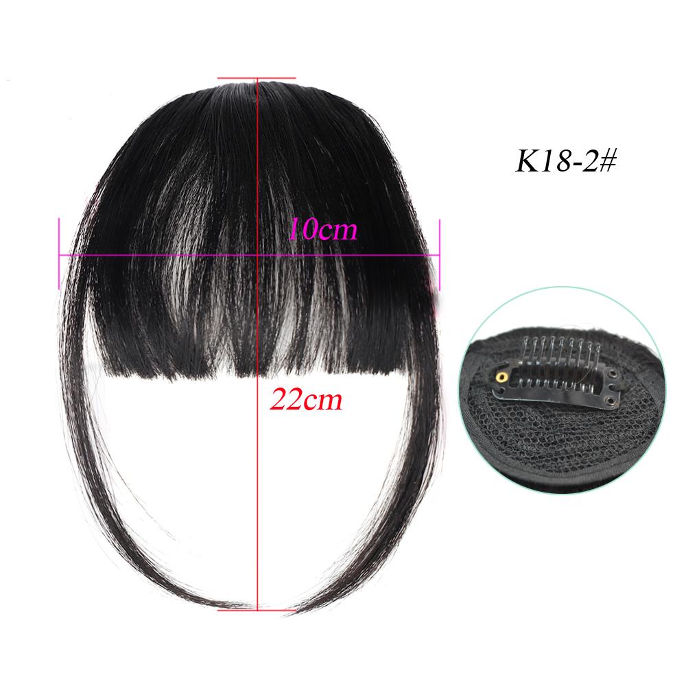 Synthetic Air Bangs Clip In Hair Extension 3D Air Style Hairpieces Neat Front False Fringe Thin Fake Hair Bangs For Women Girls