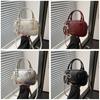 Minimalist Pu Handheld Crossbody Bag With Stitching Detail For Commuting