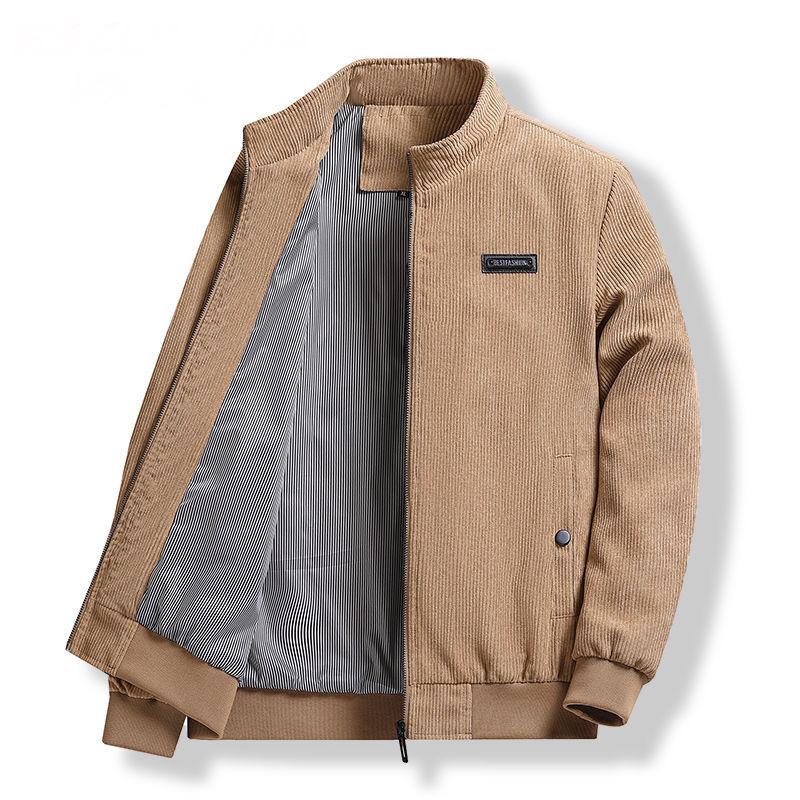 Coats Men's Jackets Spring and Autumn Casual Large Size Workwear Lapel Men's Plush Warm Corduroy Thin Tops