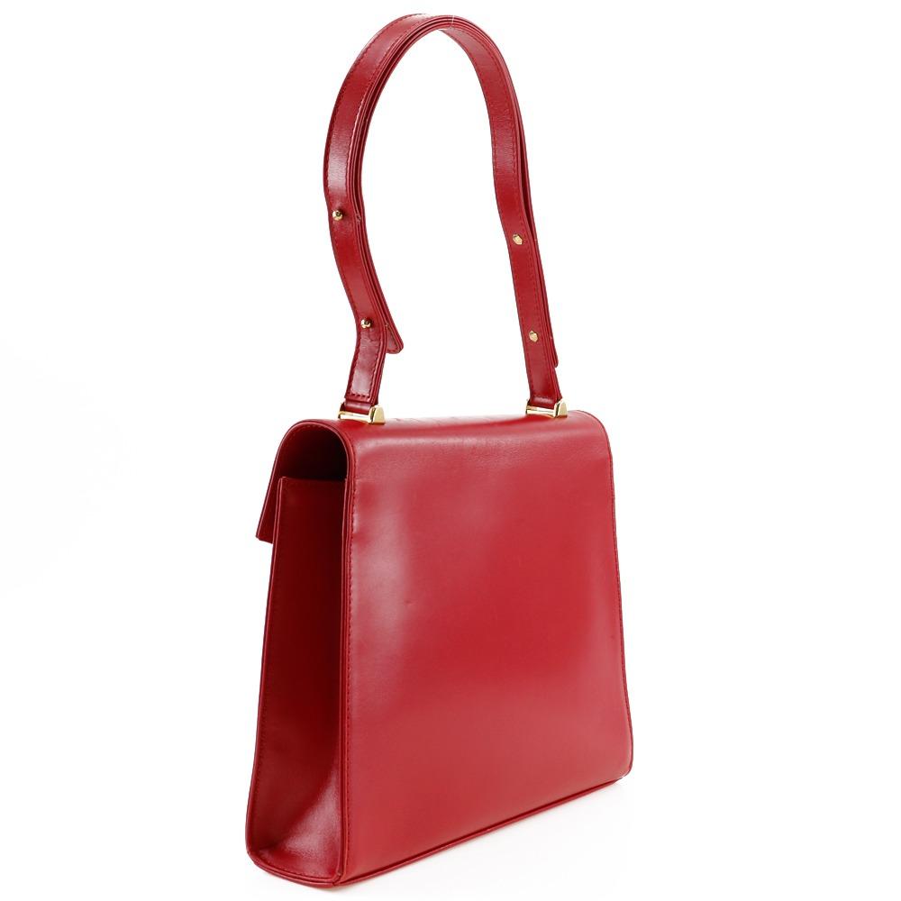 Louis Vuitton Spartan Shoulder Bag M63947 Opera Line Red Calfskin/Epi Leather Women Used